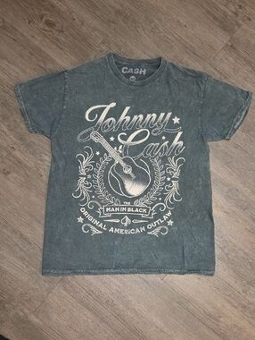 Johnny Cash • "Man In Black" Graphic Tee (Washed Green)